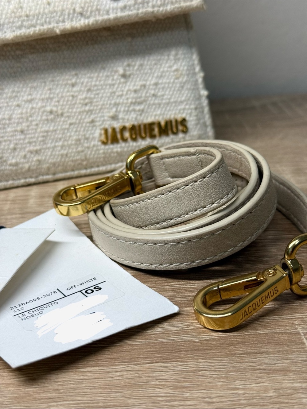 JACQUEMUS Le Chiquito Noeud Mini Bag in Off-White Canvas - Picture 7 of 7